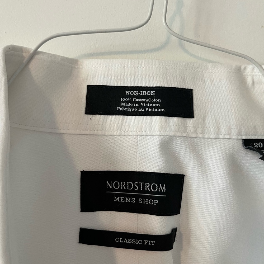 Nordstrom Men’s 100% Cotton Dress Shirt 20/36 - Picture 2 of 3